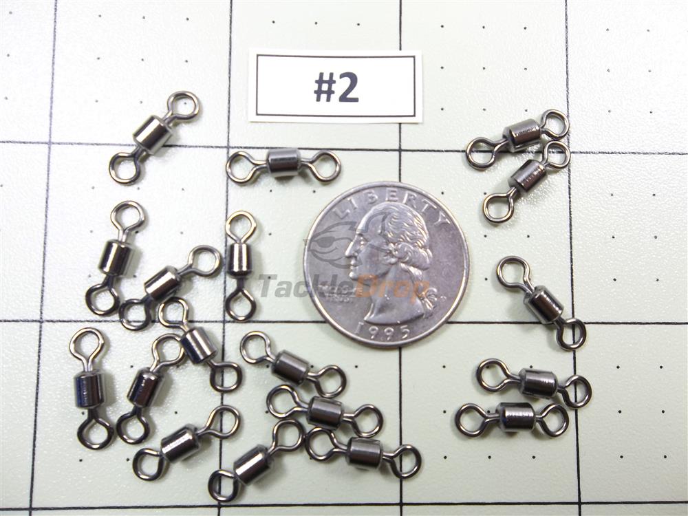 100x 2 Crane Barrel Swivel 100LB Strong Fishing Line Connector Solid