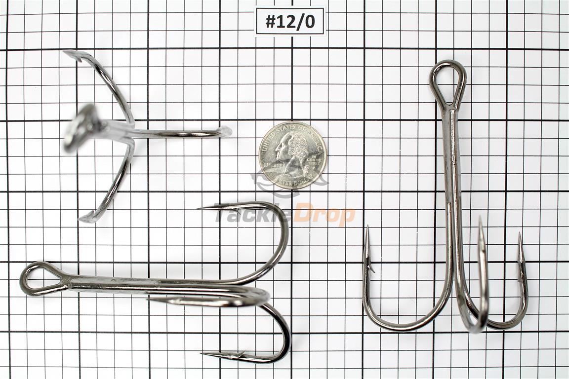 25x 12/0 Treble Fishing Hooks 2X Strong Sharpened Carbon Steel Jig