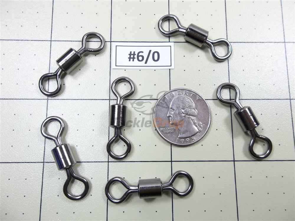 100x 6/0 Crane Barrel Swivel 355LB Strong Fishing Line Connector Solid
